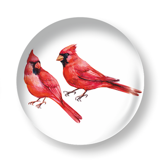 TWO CARDINAL BIRDS