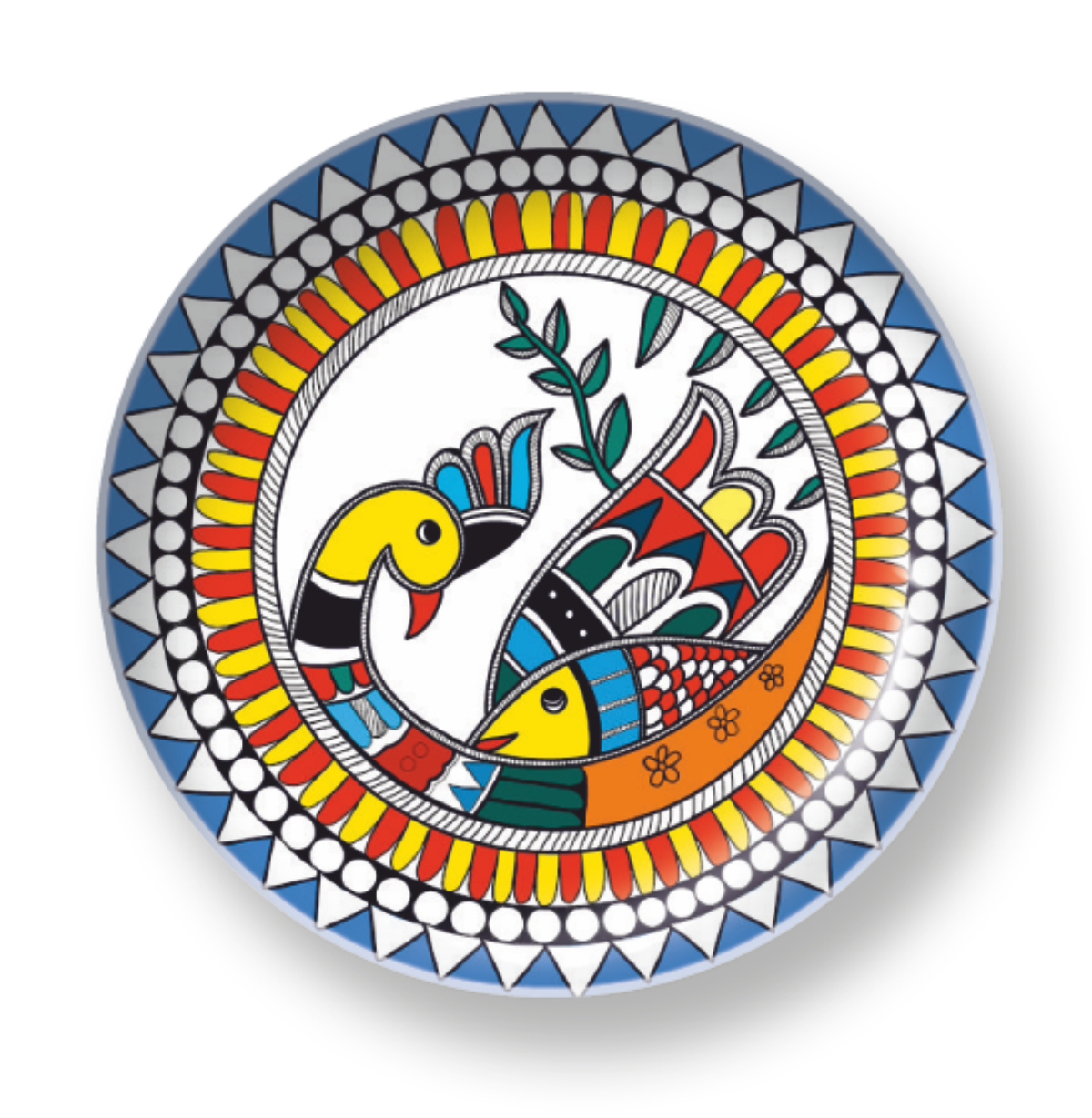PEACOCK AND FISH MANDALA