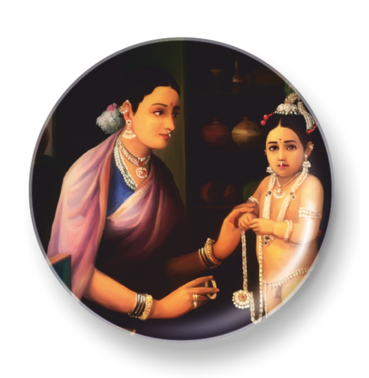 YASHODA BEDECKS KRISHNA