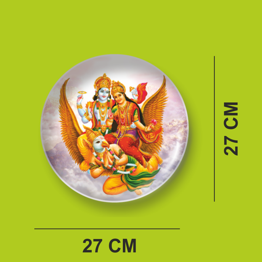 VISHNU AND LAKSHMI ON GARUDA